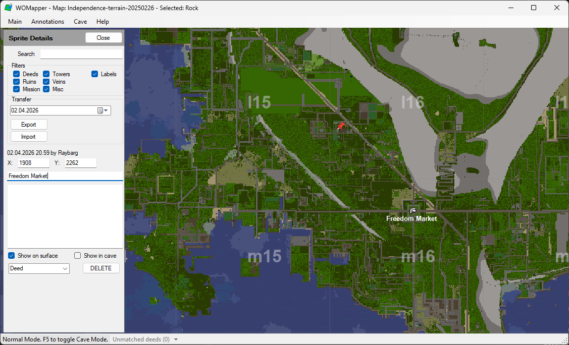 Wurm Online Mapper Screenshot